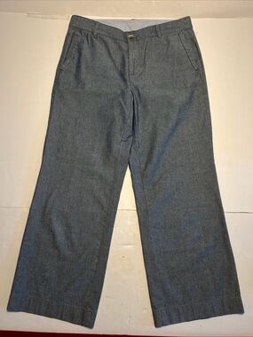 L.L. Bean Pants Women's Blue Chambray Favorite Fit Straight Leg Basic 4